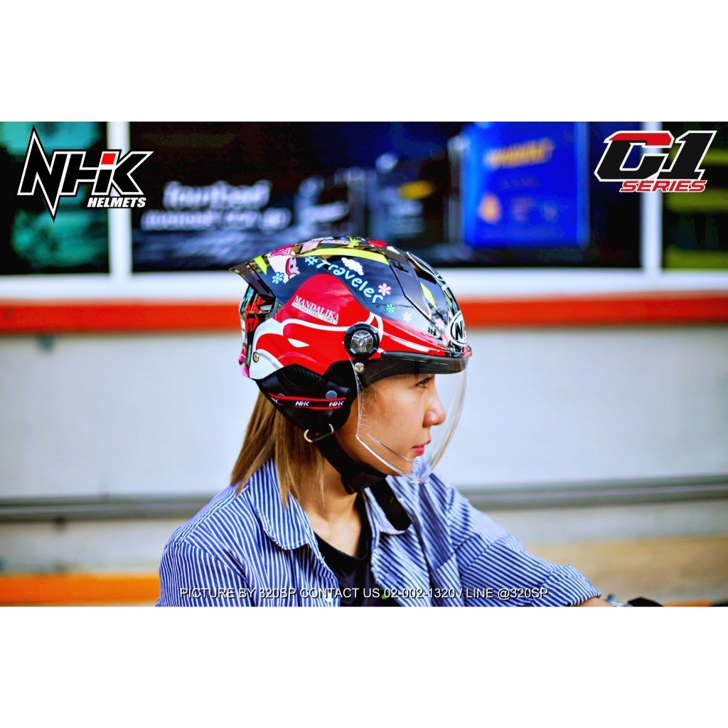 มาใหม่!! หมวกกันน็อคครึ่งใบ NHK C1 ใส่ใต้เบาะได้ทุกรุ่น ลายนักแข่ง ของแท้ ส่งไว!! 320sp.online - รูปที่ 5