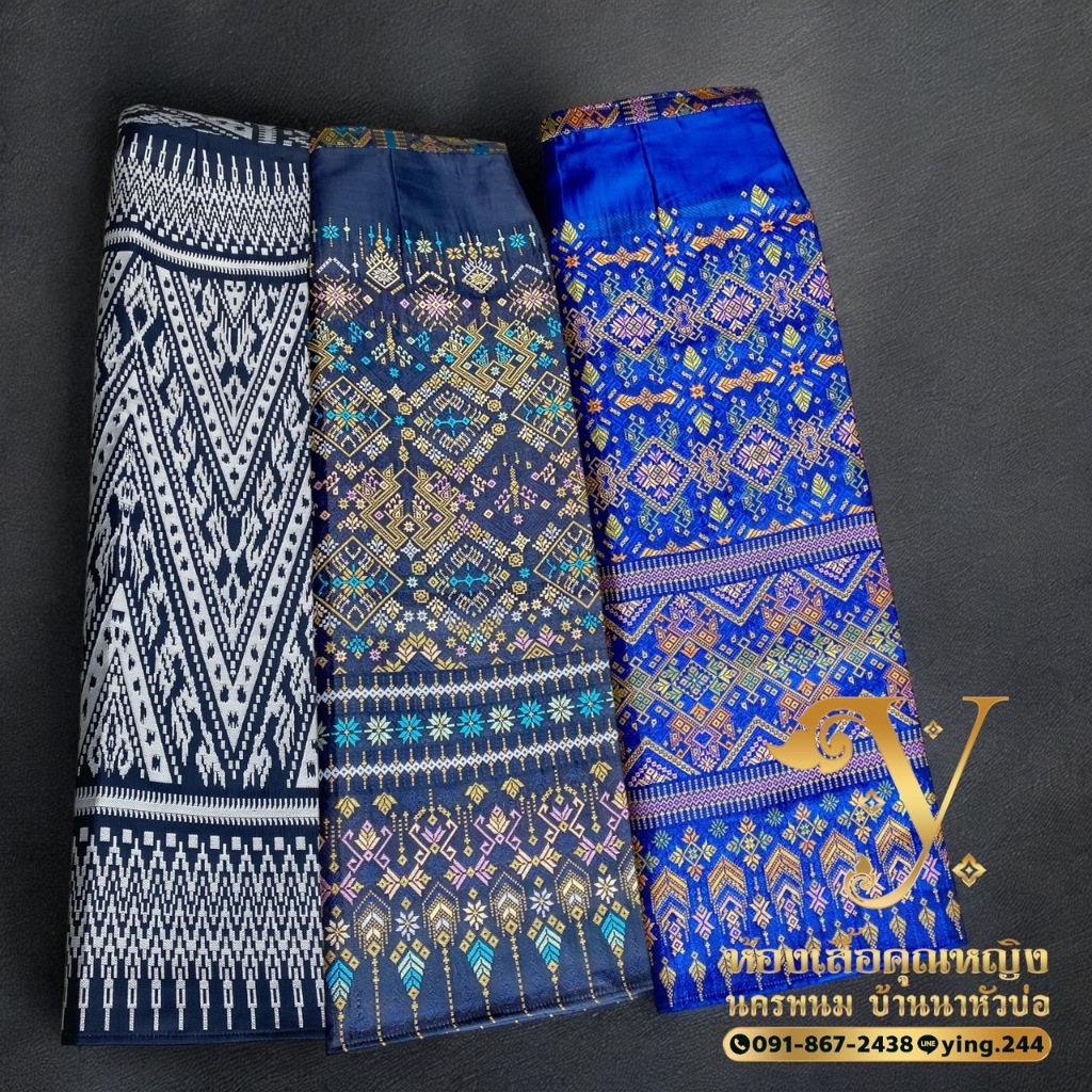 ผ้าถุงไหมโรงงานตัดฟรีไชร์ป้ายตะขอเอว26ถึง40ใส่ได้ค่ะ