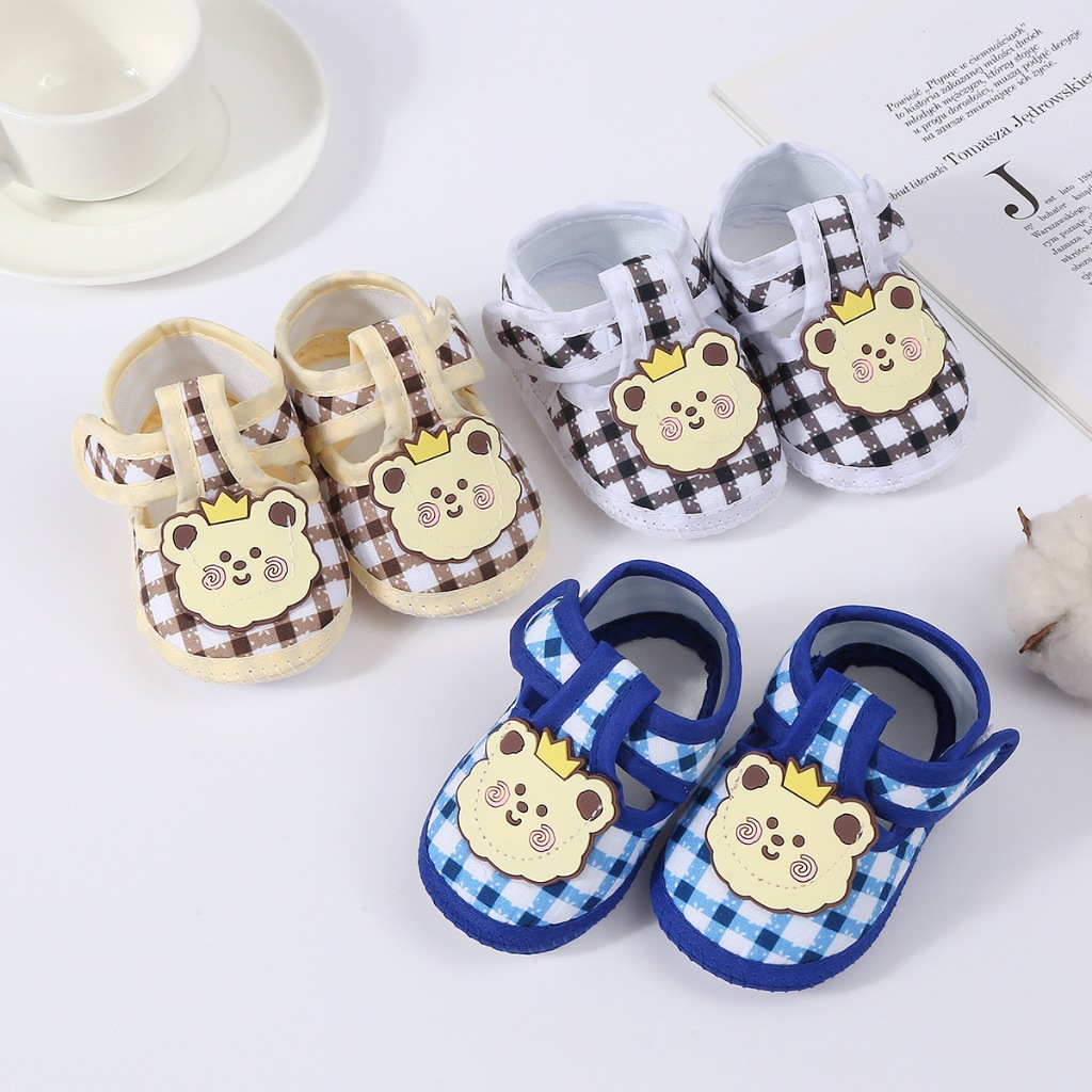 Babyonline(X548)2D3 (ส่งด่วน1วัน)รองเท้าผ้าใบลายการ์ตูนสำหรับเด็กสุดน่ารัก ผ้านิ่ม พื้นมีกันลื่น