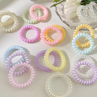 COD-ในไทย💖ห่วงสปริงเก็บผม สีแคนดี้ น่ารักหวาน สไตล์เกาหลี นักเรียนสำหรับผู้หญิง เครื่องประดับผมแฟชั่น ความยืดหยุ่นสูง-Kr