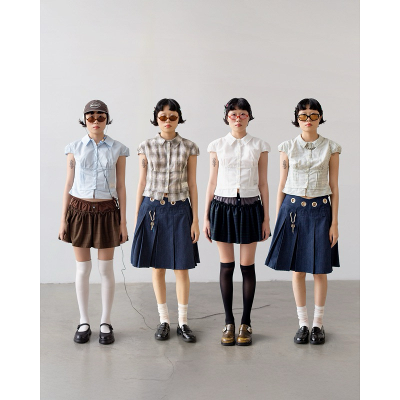 BALLADS PENNEY GAL SHIRT เสื้อเชิ้ตเข้ารูปแขนสั้น