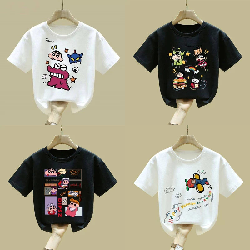 เสื้อยืดเด็ก ลายการ์ตูน ผ้าคอตตอนผสม นิ่มใส่สบาย ไม่ร้อน ES.SHOP28