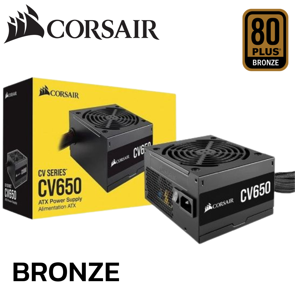 POWER SUPPLY (อุปกรณ์จ่ายไฟ) CORSAIR CV650 - 650W 80 PLUS BRONZE