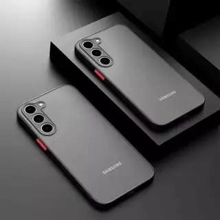 เคสขอบสีหลังแบบขุ่น ใช้สำหรับ Samsung A05 A05S A14 A34 A54 A24 A04S A15 A25 A35 A55 A06 A16 S24FE A36 A26 เคสกันกระแทก