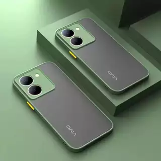 เคสขอบสีหลังแบบขุ่น ใช้สำหรับ Vivo Y36 Y27 5G Y27S Y03 Y18 Y28s Y03T เคสกันกระแทกหลังด้าน ขอบสี