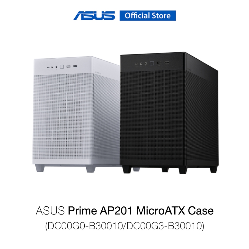 ASUS Prime AP201 MicroATX Case, Tempered Glass Edition
