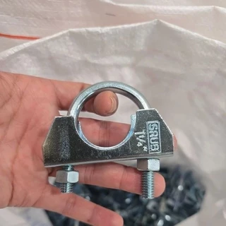 SRUB ยูโบลท์+ประกับ U-BOLT CLAMP ยูโบลท์ประกับ ชุบซิงค์ขาว ใช้จับยึดท่อขนาด 1-1/4“ - 3”