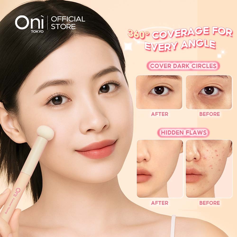 Oni Mushroom Makeup Sponge Concealer Brush Powder Brushes Concealer แปรงคอนซิลเลอร์ หัวฟองน้ำเกลี่ย สำหรับแต่งหน้า