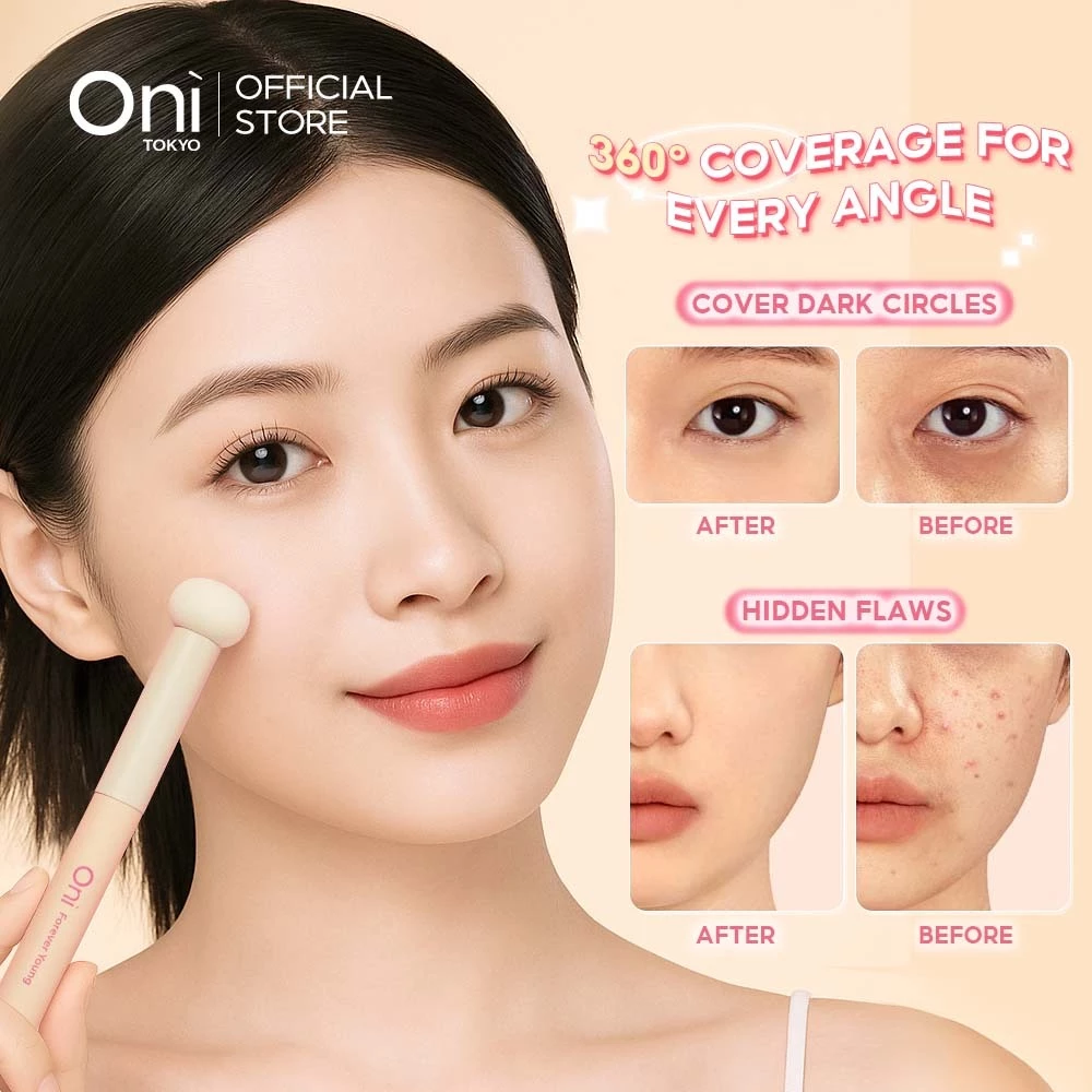 Oni Mushroom Makeup Sponge Concealer Brush Powder Brushes Concealer แปรงคอนซิลเลอร์ หัวฟองน้ำเกลี่ย สำหรับแต่งหน้า