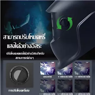 ดกั้นรังสี UV ได้ 100% หน้ากากเชื่อม พับขึ้น-ลงได้ 180 องศา ป้องกันดวงตา หน้ากากเชื่อมอัตโนมัติ หน้ากากเชื่อมออโต้