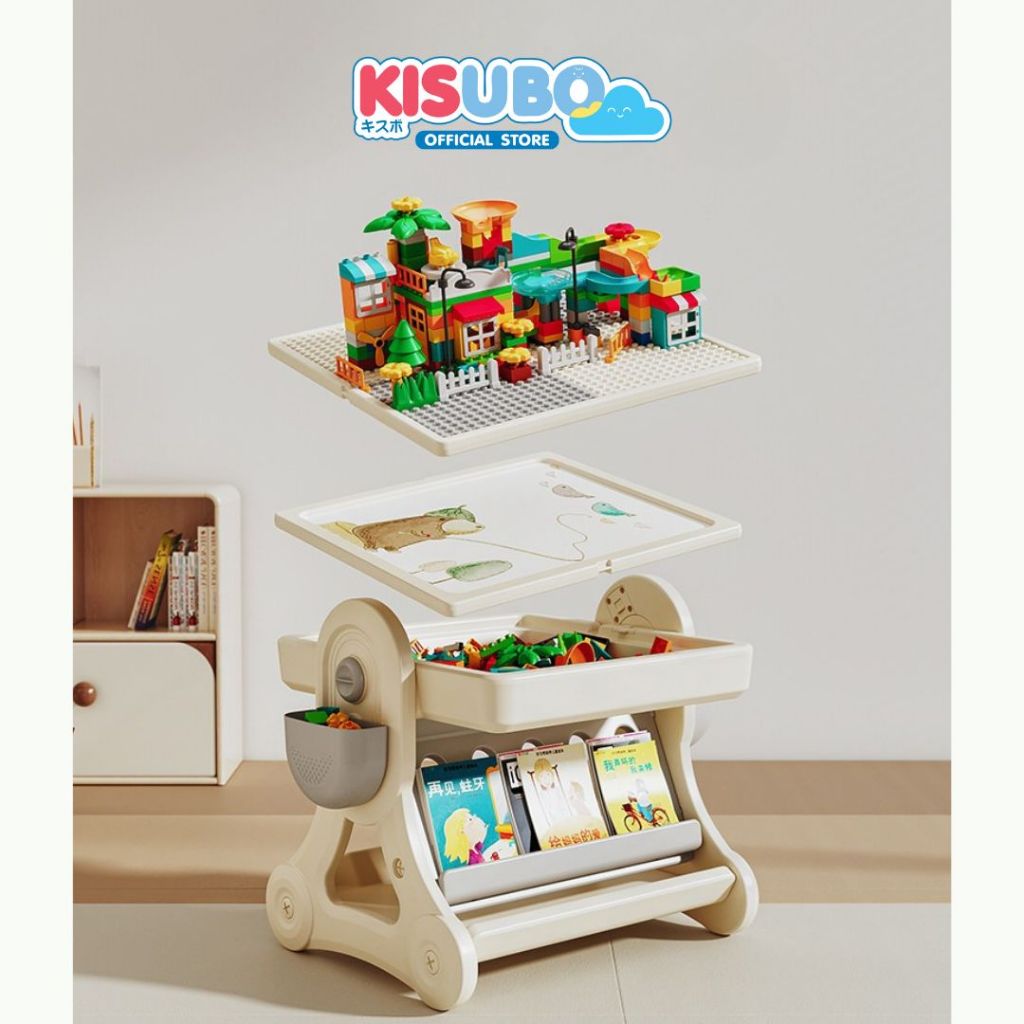 KISUBO ชุดโต๊ะตัวต่อ 4in1 (โต๊ะ1+เก้าอี้1) - รูปที่ 3