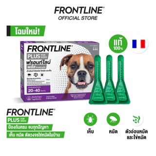 FRONTLINE PLUS DOG Size L (20-40 kg) ฟรอนท์ไลน์ พลัส ยาหยดกำจัดเห็บหมัด สำหรับสุนัข ขนาด L (น้ำหนัก 20-40 กก.)