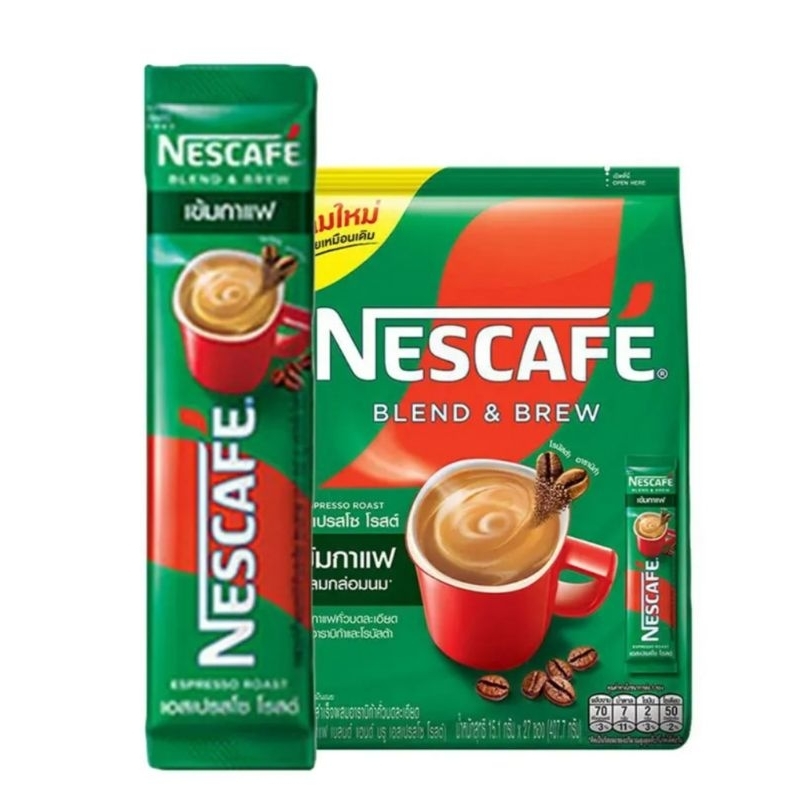 เนสกาแฟ เบลนด์ แอนด์ บรู กาแฟปรุงสำเร็จ เอสเปรสโซ 15.1 ก. 27 ซอง