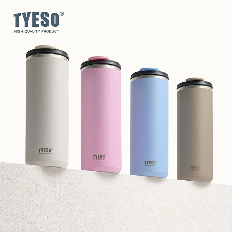 กระบอกน้ำtyeso พร้อมส่ง แก้วเก็บความเย็นและร้อง สแตนเลส304 ขนาด600-750ml