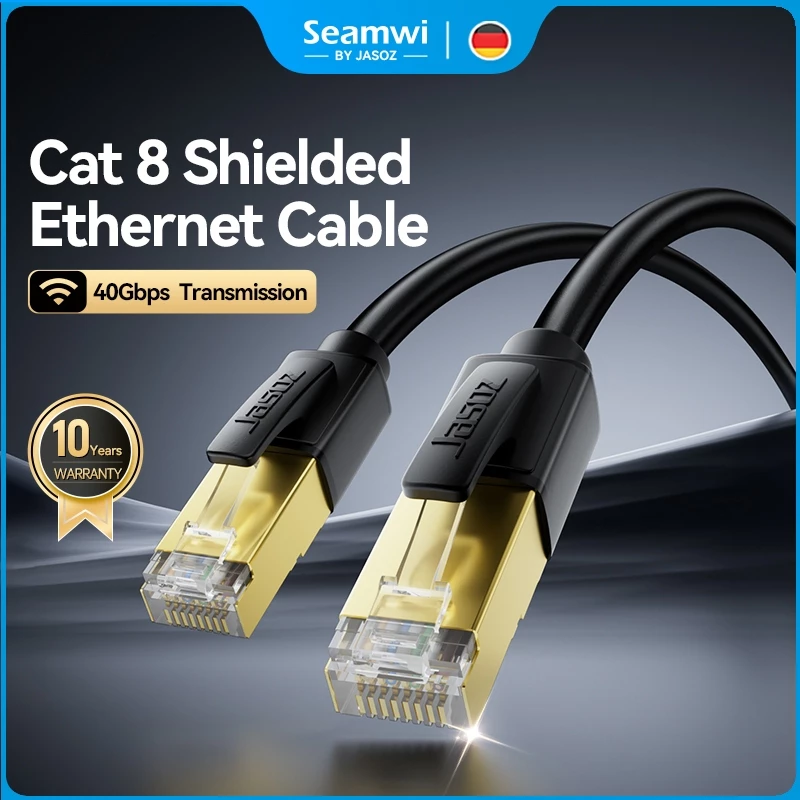 ⚡ส่งจาก กทม⚡Seamwi Cat8 สาย Lan RJ45 40Gbps ส่งความเร็วสูง ใช้ได้กับ แล็ปท็อป เราเตอร์ 0.5-10เมตร