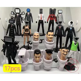 โมเดลตุ๊กตาฟิกเกอร์ Skibidi Toilet Action Figure Speakerman TV Man Monitor Man ของเล่นสําหรับเด็ก เก็บสะสม 6738