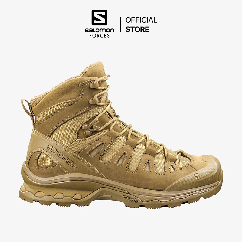Salomon - Quest 4D FORCES 2 EN [Coyote] รองเท้าผู้ชาย คอมแบท บูท สีทราย ปีนเขา สำหรับเดินป่า ทนทาน