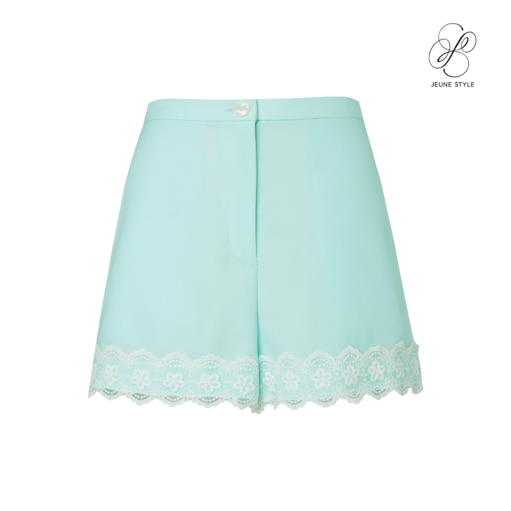 Jeune Style Shorts with Lace กางเกงขาสั้นแต่งลูกไม้ JS232N41