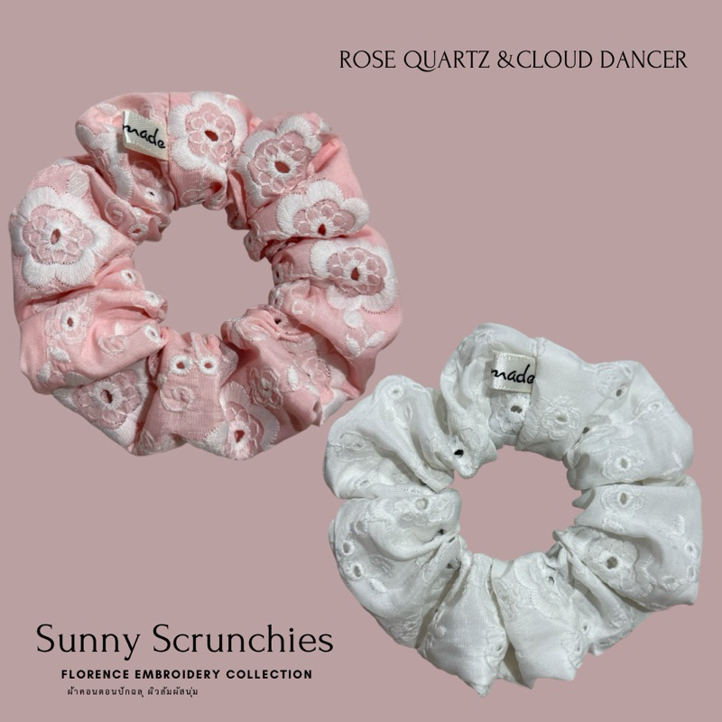 ยางรัดผม Sunny Scrunchies (Regular) Collection Florence Embroidery