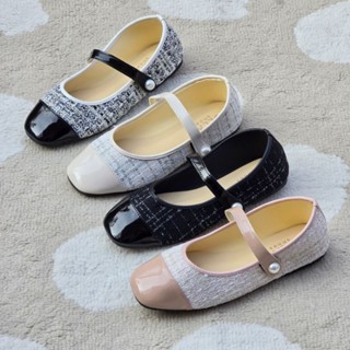 OHODOODEE รองเท้าคัทชูสวมผ้าทวิตรัดหน้าเท้า M507