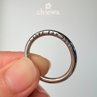 Cheewa Studio | silver925 | hand stamped round ring แหวนเงิน…