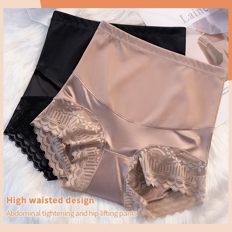 6618โพกเอวสูงของผู้หญิงหลังคลอดสร้างไขมันหน้าท้องขนาดเล็ก มม ขนาดใหญ่ลูกไม้กางเกงหน้าท้องที่แข็งแกร่งฤดูร้อนบางสไตลM-2XL