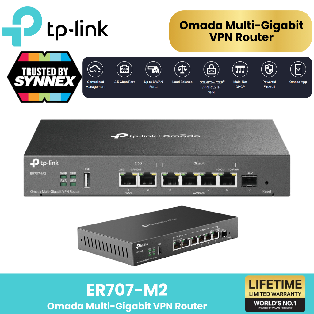 TP-LINK ER707-M2 Omada Multi-Gigabit VPN Router