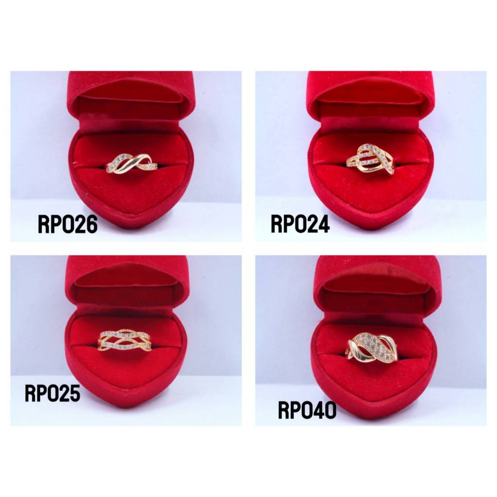 4ลาย จำนวนจำกัด แหวน ทองเกี้ยวเพชร มีหลายแบบสวยๆ  แฟชั่นเรียบง่ายใส่ได้ทังผู้หญิง และผู้ชาย