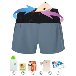 กางเกงวิ่งเทรล 2" ใส่ได้ทั้งชาย - หญิง มีกระเป๋าใส่ของที่รอบเอวในตัว (F34)
