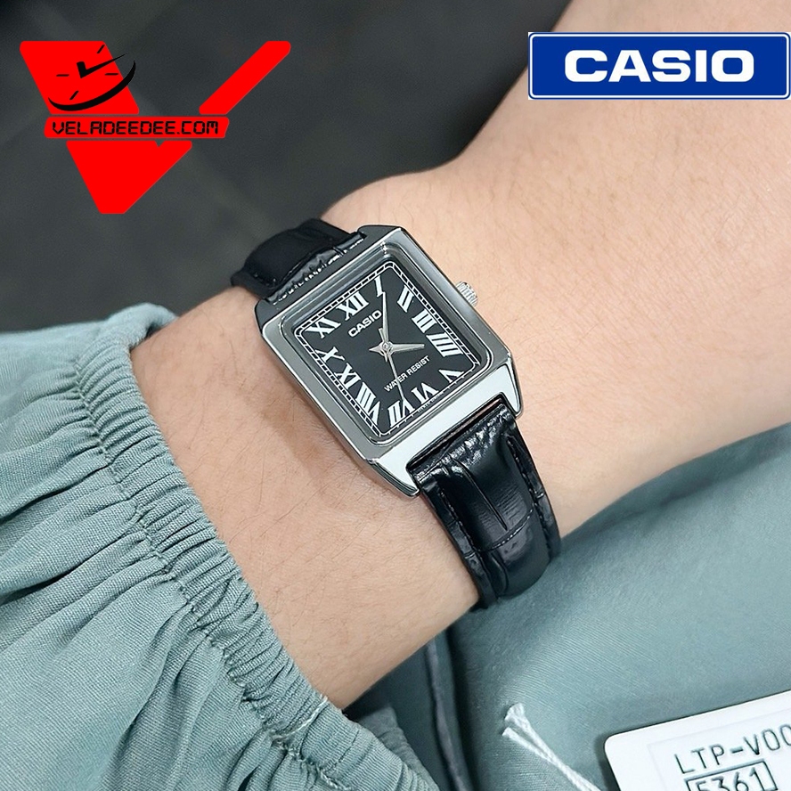 Casio นาฬิกาข้อมือสายหนังผู้หญิง รุ่น LTP-V007L (ของแท้ ประกัน CMG ศูนย์เซ็นทรัล1)