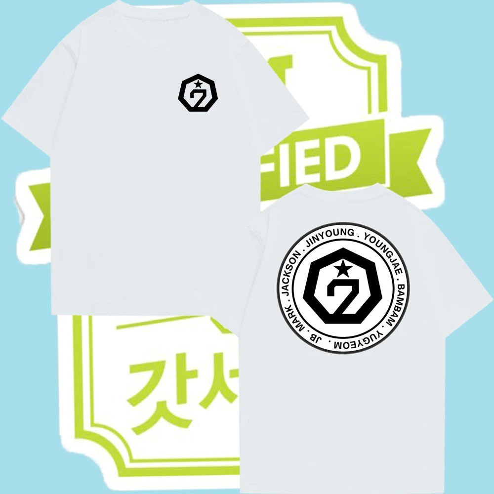 GOT7 เสื้อยืดผู้ใหญ่คอกลมแขนสั้นผ้าคอตตอนพิมพ์ลาย#02 S-7XL ECB