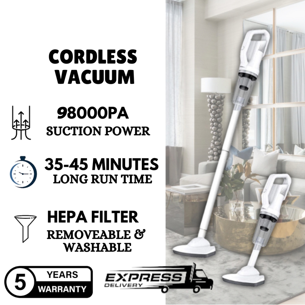 เครื่องดูดฝุ่นไร้สาย ที่ดูดฝุ่นไร้สาย 98000PA เครื่องดูดฝุ่น Handheld Vacuum Cleaner แรงดูดสูง ดูดได้ทั้งเปียกและแห้ง