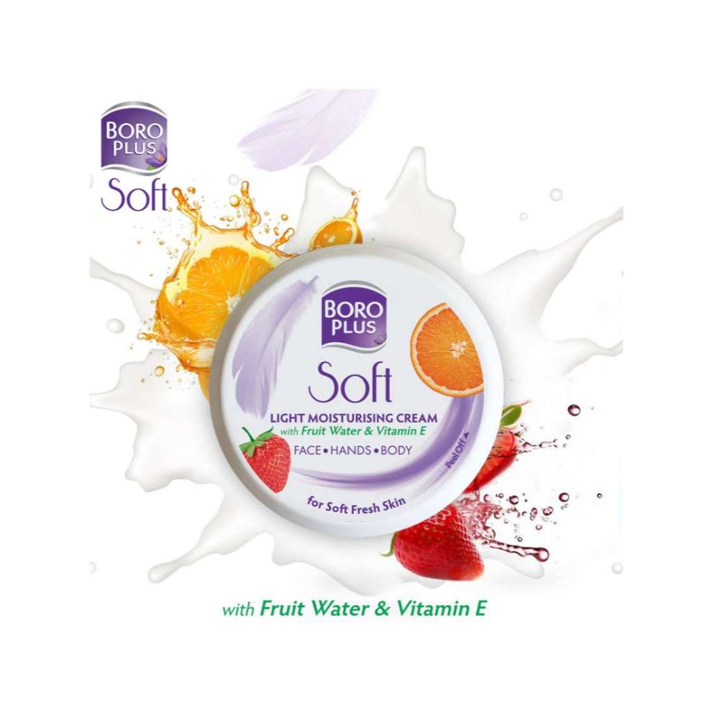 BoroPlus Soft Light Moisturising Cream With fruit water &vitamin e face hand body 25ml