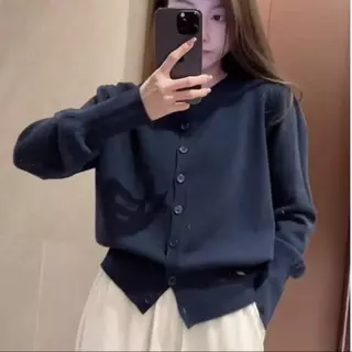 [Sheing office]🌟พร้อมส่ง🌟เสื้อคาร์ดิแกนถักผู้หญิงสไตล์เกาหลีสเวตเตอร์หลวมๆ อเนกประสงค์เสื้อแจ็คเก็ต