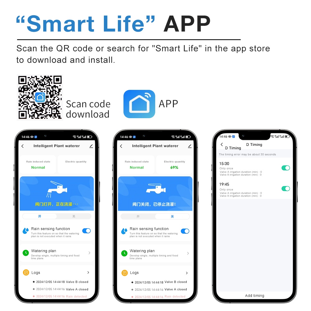 ระบบให้น้ำแบบน้ำหยดอัตโนมัติเครื่องตั้งเวลารดน้ำต้นไม้พลังงานแสงอาทิตย์ระบบอัตโนมัติ WiFi Tuya ระบบรดน้ำสปริงเกอร์สวน - รูปที่ 4