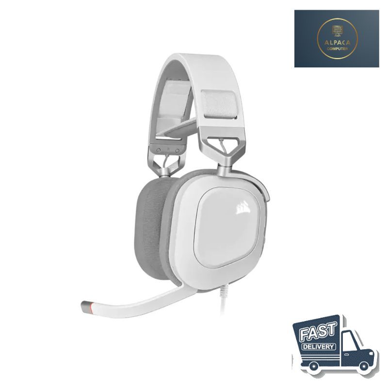 CORSAIR HEADSET GAMING  HS80 RGB USB WHITE : CA-9011238-AP สินค้าพร้อมส่ง