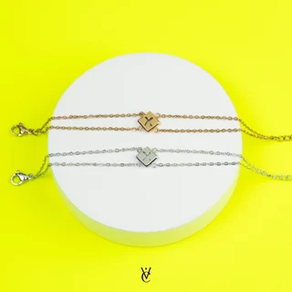 Valichain - Alphabet Bracelet (White Gold)