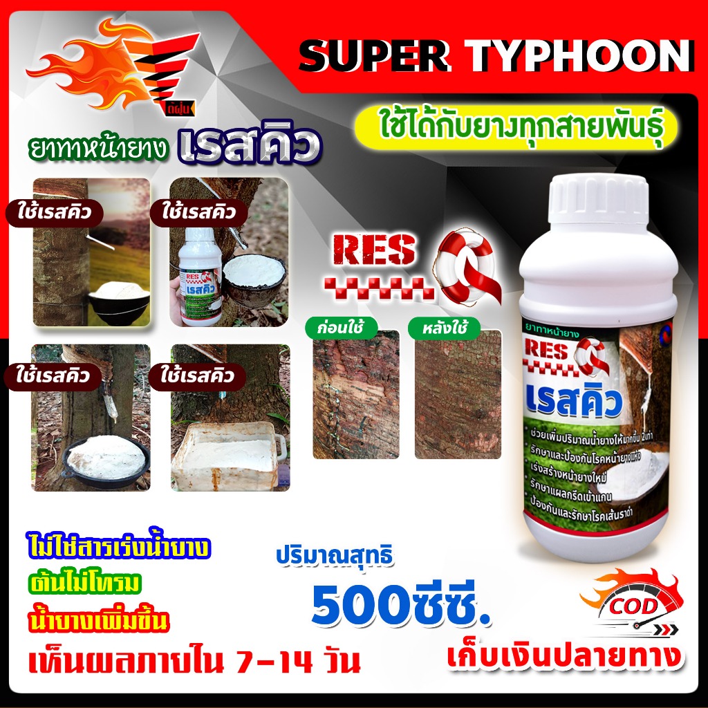 ยาทาหน้ายางพารา เรสคิว Res-Q ขนาด 500 มล.