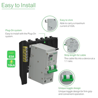Schneider Easy9 ลูกย่อย ลูกเซอร์กิต 1P 10A 16A 20A 32A รุ่น EZ9F60110 EZ9F60116 EZ9F60120 EZ9F60132