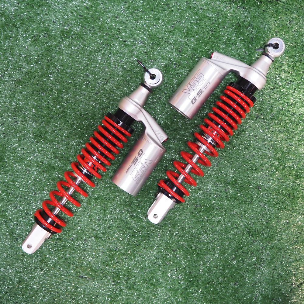 โช๊ค YSS รุ่น G-SPORT ยาว 350 มม. ของแท้ 2 ชิ้น แกนดำ,สปริงแดง,กระบอกโครเมี่ยม สำหรับ Honda PCX150 ป