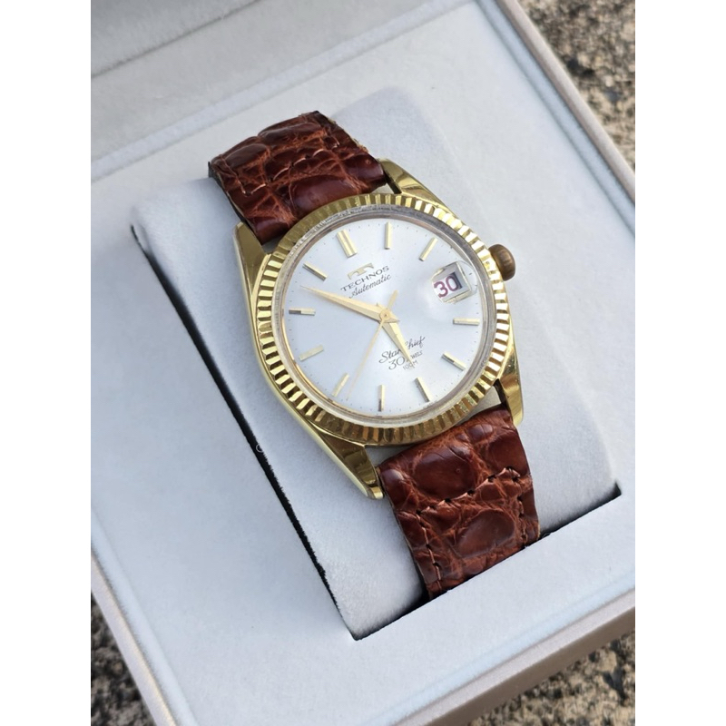 นาฬิกา เทคโนส Technos Star Chief Automatic 30 ทับทิม Jewels  ยุค Y1960s Vintage Watch Swiss