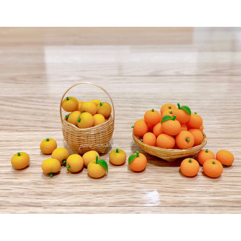 ดินปั้นจิ๋ว ผลไม้จิ๋ว ส้มจิ๋ว ส้มแมนดาริน ส้มสายน้ำผึ้ง ราคา / 1ชิ้น