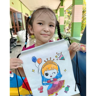 กระเป๋าสะพาย diy กระเป๋าผ้าระบายสี ระบายสี ของเล่นdiy ระบายสีเด็ก เสริมพัฒนาการเด็ก 2 ขวบ ของเล่นงานประดิษฐ์ ของเล่นเด็ก