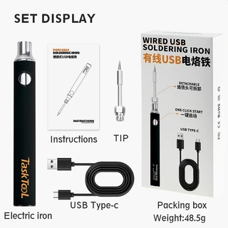 TASKTOOL หัวแร้งบัดกรี หัวแร้งบัดกรีแบบ USB หัวแร้งพลังสูง ชุดหัวแร้งบัดกรี5โวลต์8วัตต์