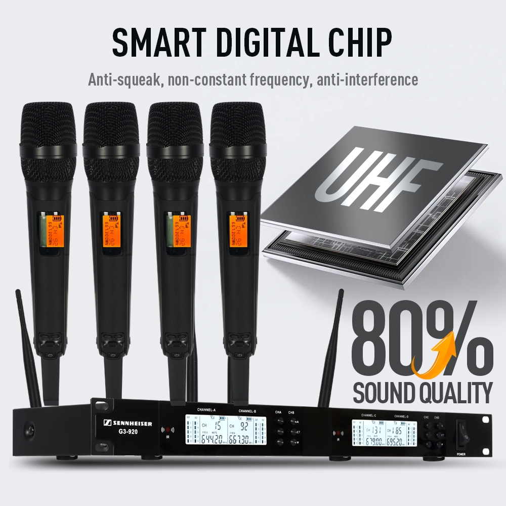 ชุดไมโครโฟนไร้สายอเนกประสงค์ Quad Sennheiser SKM9000 เหมาะสำหรับใช้ในบ้านและการแสดงบนเวที
