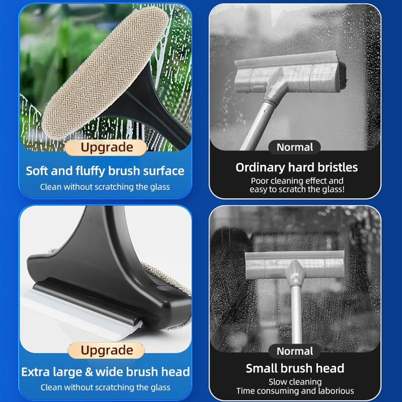 แปรงทำความสะอาด สะอาดหน้าจอหน้าต่าง เปียกและแห้งสำหรับที่ใช้ ไม่จำเป็นต้องถอดประกอบ - รูปที่ 2