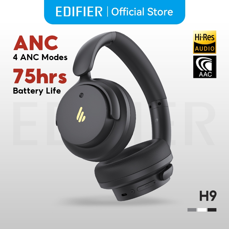 Edifier H9 หูฟังไร้สาย ANC หูฟังบลูทูธ 5.4 คุณภาพเสียงระดับ Hi-Res อายุการใช้งานแบตเตอรี่ 75 ชั่วโมง