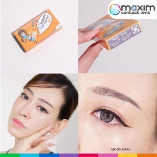 แพคเกจใหม่บางค่าสายตา! Maxim คอนแทคเลนส์สี รายเดือน รุ่นกล่องส้ม ตาโต (1กล่อง1คู่)