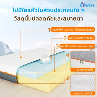 Aiwees ที่นอน ที่นอนเมมโมรี่โฟม 8 นิ้ว 3.5 ฟุต/5ฟุต/6ฟุต ฟองน้ำความหนาแน่นสูง เตียงเดี่ยว นุ่มสบาย ทนทาน ไม่ยุบตัวง่าย