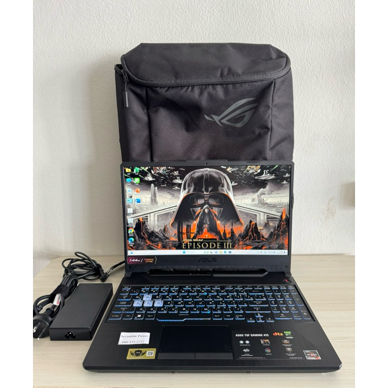 โน๊ตบุ๊คเกมมิ่ง Asus TUF Gaming A15 FA506NFR-HN005W/ Ryzen 7 7435HS/ Ram8GB/ RTX 2050 4GB/ SSD 512GB